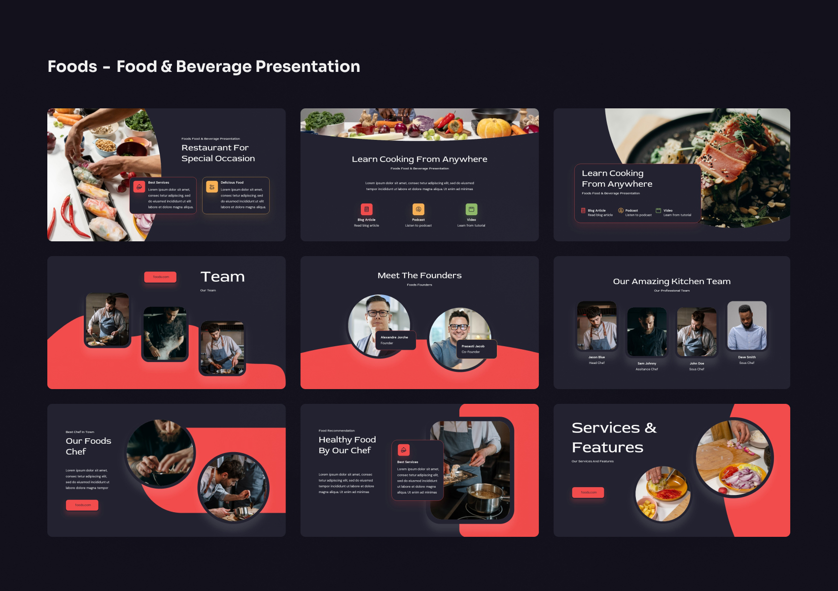 Foods Restaurant Powerpoint Presentation Presentation Templates