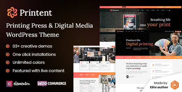 Printent – Printing Press & Digital Media WordPress Theme