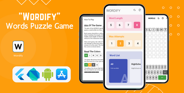 Wordify - Words Puzzle Game | Flutter Core | Android & iOS
