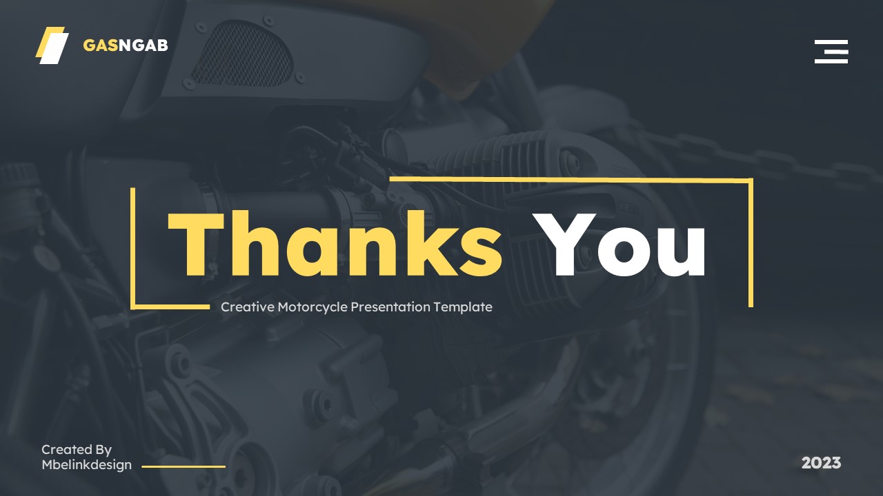 GASNGAB - Creative Motorcycle Powerpoint Template, Presentation Templates