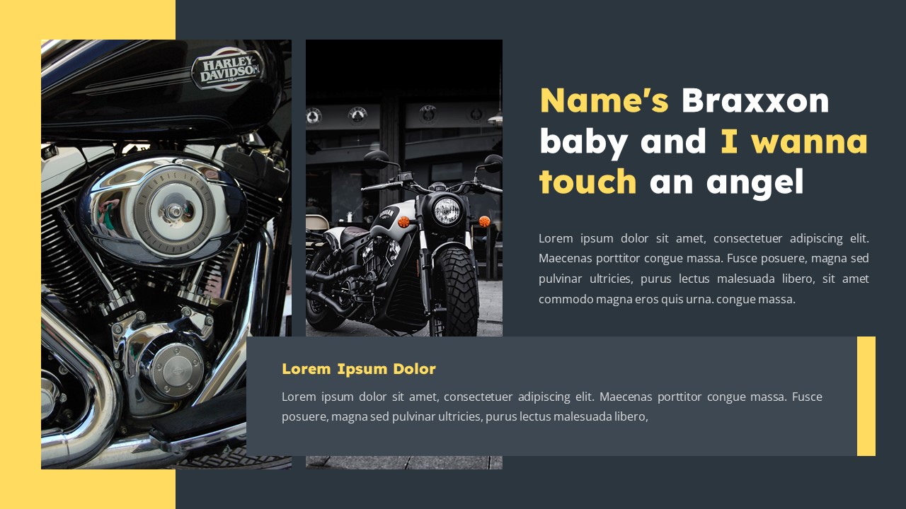GASNGAB - Creative Motorcycle Powerpoint Template, Presentation Templates