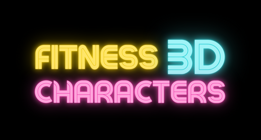 3D fitness characters