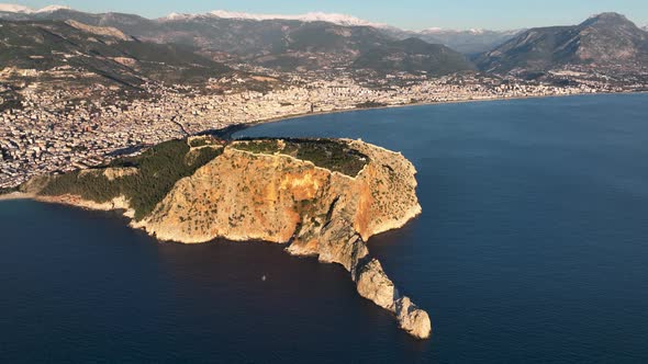 Panoramic Alanya Turkey Aerıal Vıew 4 K alt