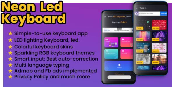 Neon LED Keyboard: RGB & Emoji - Ads Implemented