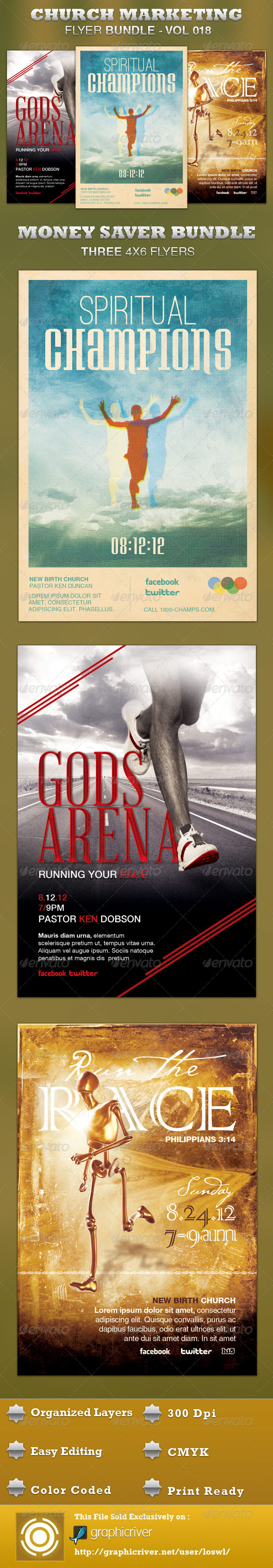 Church Marketing Flyer Bundle-Vol 018 - Church Flyers