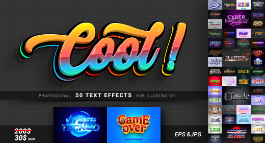 High Quality Vector Text Effects Mockup