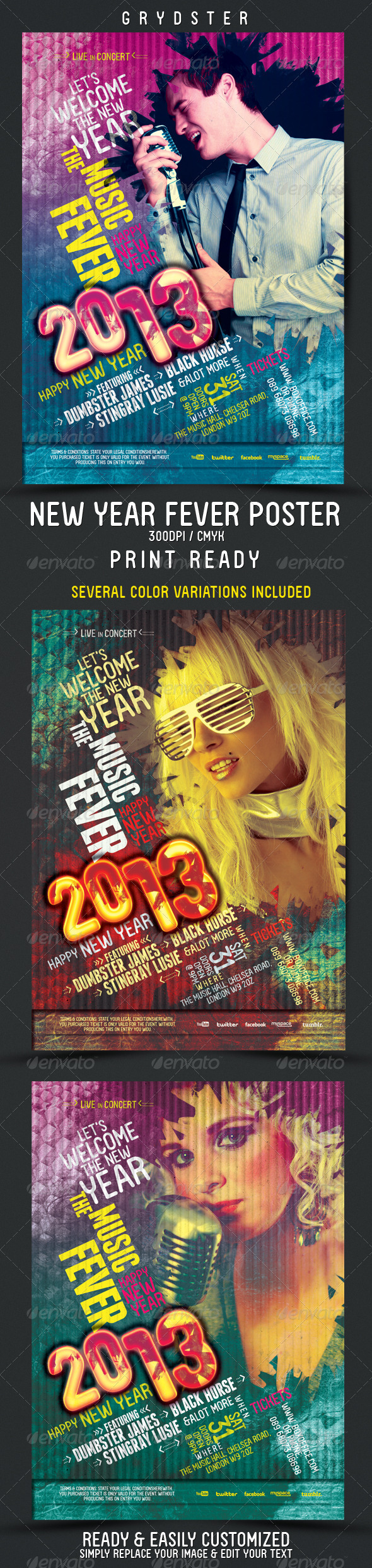 New Year Fever Flyer - Poster - Clubs & Parties Events