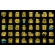 Peanut Butter Icons Set Vector Neon