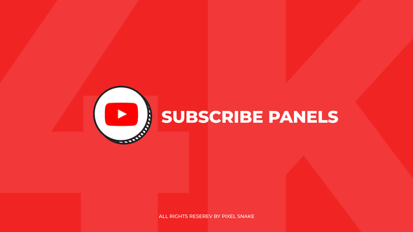 Youtube Subscribe Panels 4K Elements template preview
