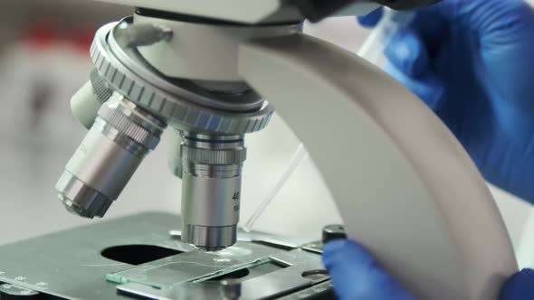 Doctor Video Footage - Close Footage Of Specimen Under A Microscope B alt