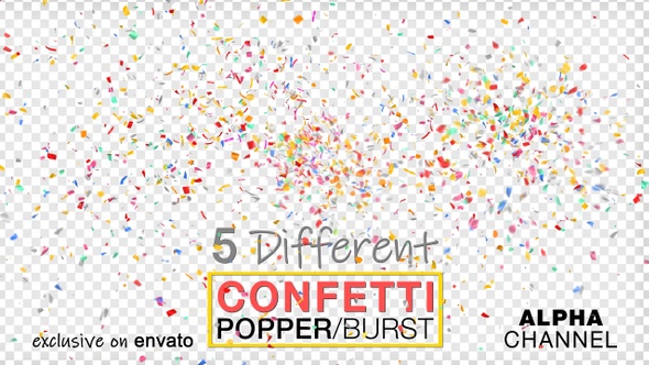 Multi Colored Popper Confetti Explosions alt