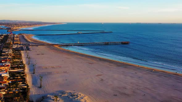 Seal Beach Pier slowly flying away. alt