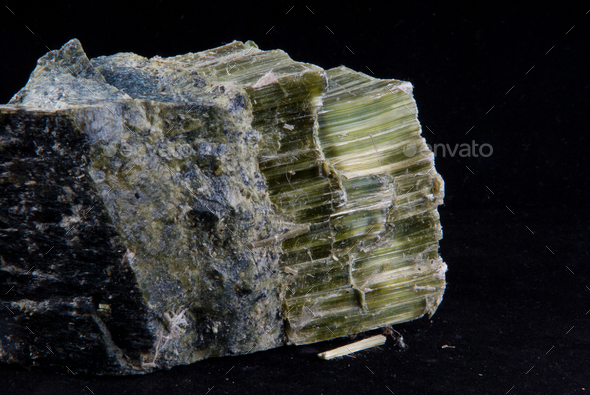asbestos fibers mineral sample