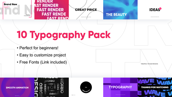 Beautiful Typography Pack | After Effects