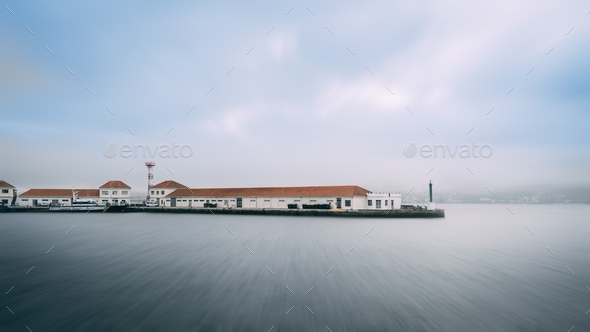 Naval school port in marín - Stock Photo - Images