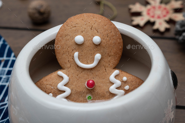 Gingerbread cookie man - Stock Photo - Images
