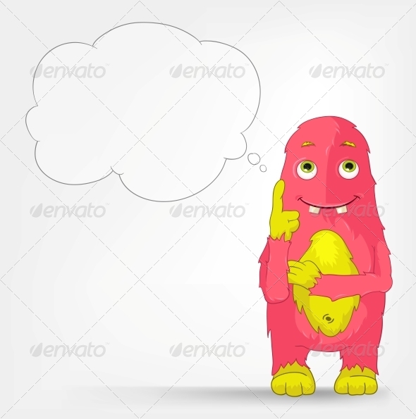 Funny Monster. Thinking. - Monsters Characters