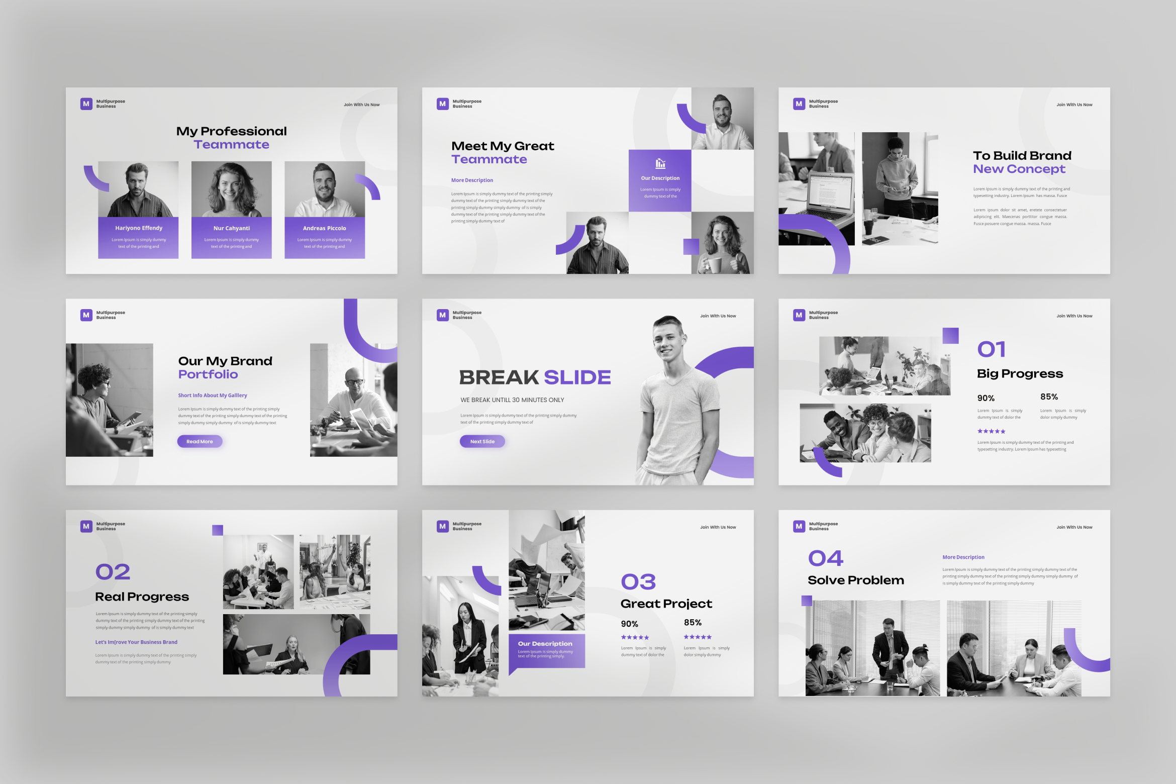 Multipurpose Business Powerpoint Template, Presentation Templates ...