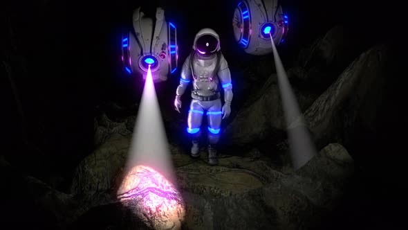 Astronaut With Robots alt