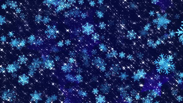 Magic Blue Snowflakes