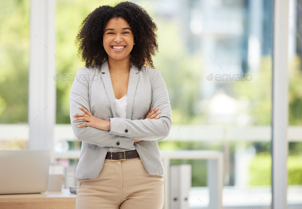 Happy young black business woman Stock Photo by ©mimagephotos 51050589