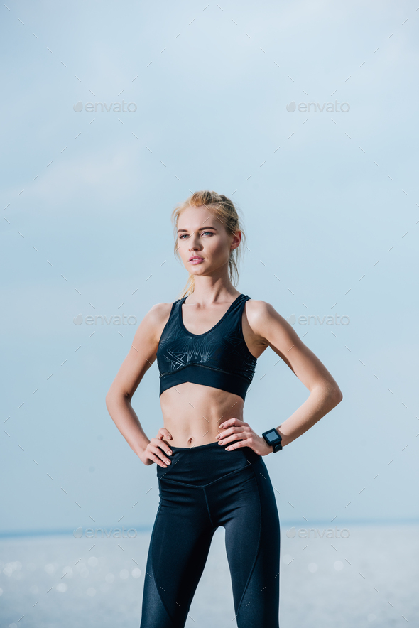 390+ Slim Athletic Woman Standing With Hands On Her Hips Stock Photos,  Pictures & Royalty-Free Images - iStock