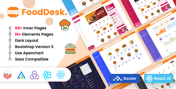 FoodDesk - React Food Delivery Admin Dashboard Template