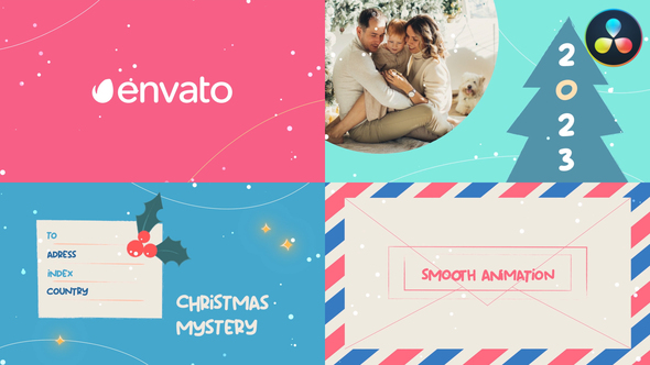 Christmas And New Year Greeting Cards | DaVinci Resolve