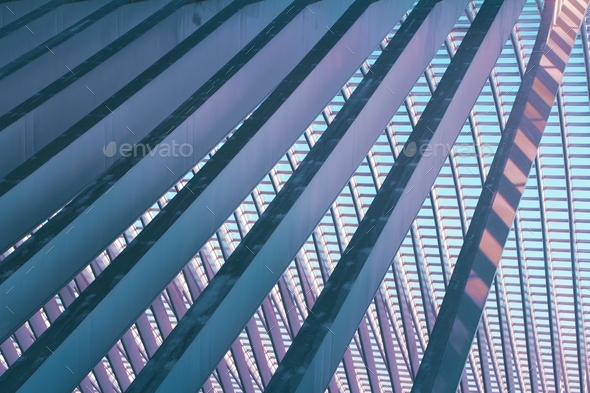 Modern abstract architectural bluish violet pattern. - Stock Photo - Images