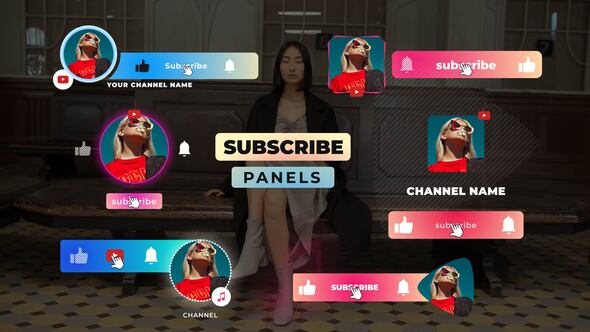 Subscribe Panels Titles template preview