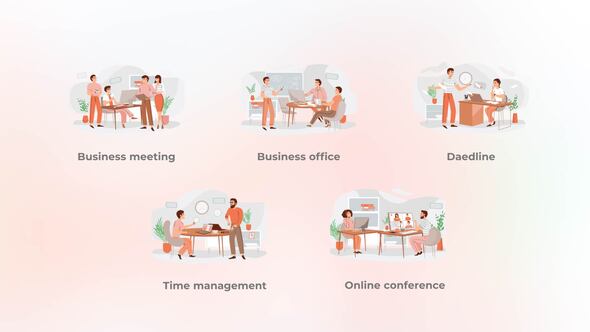 Business meeting - Flat concept