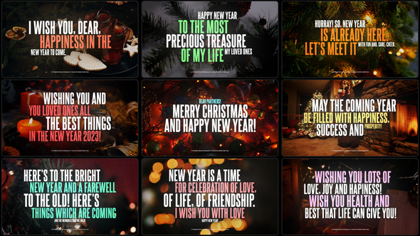 Holiday Headlines Titles template preview