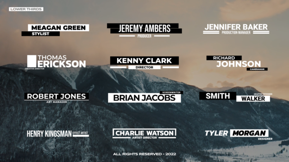 Minimal Lower Thirds | After Effects Titles template preview