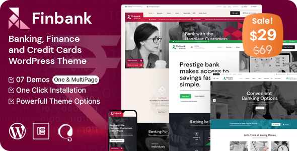 Finbank – Banking and Finance WordPress Theme
