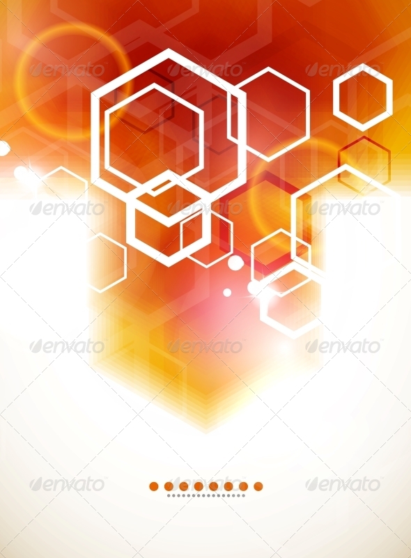 Orange Abstract Blurred Hexagon Background - Backgrounds Business
