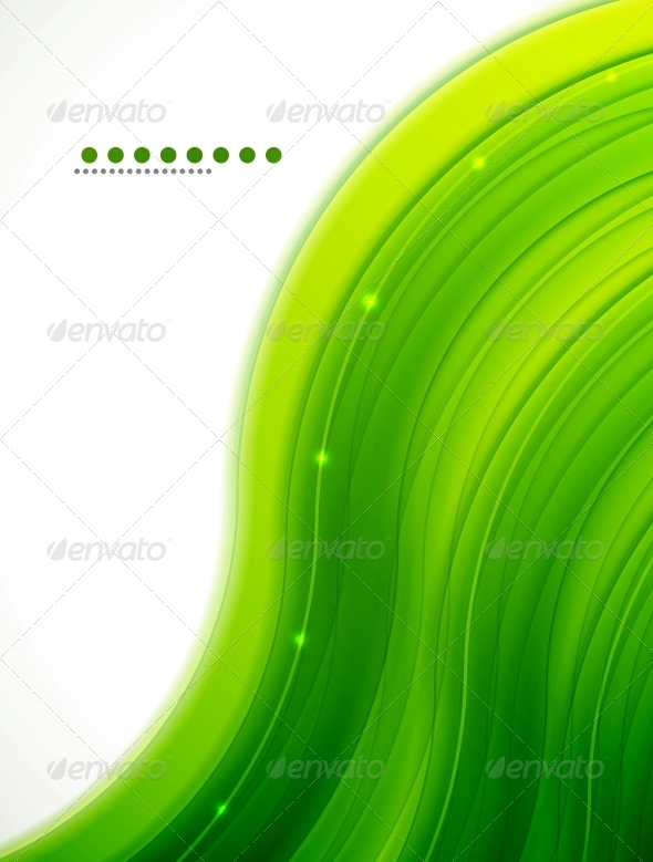 Light Glittering Green Wave Background - Backgrounds Business