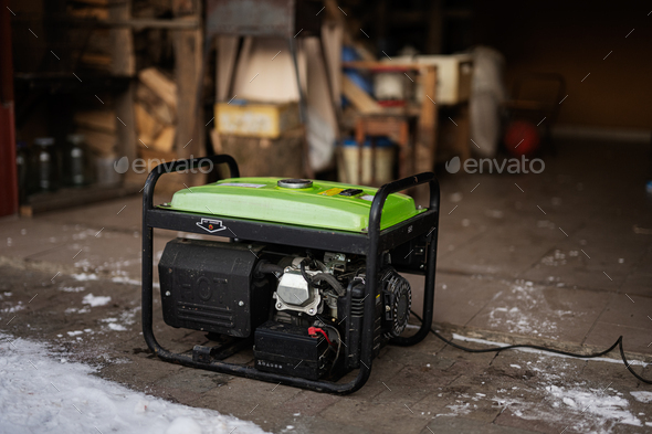 Gasoline portable generator. Mobile backup standby Generator.