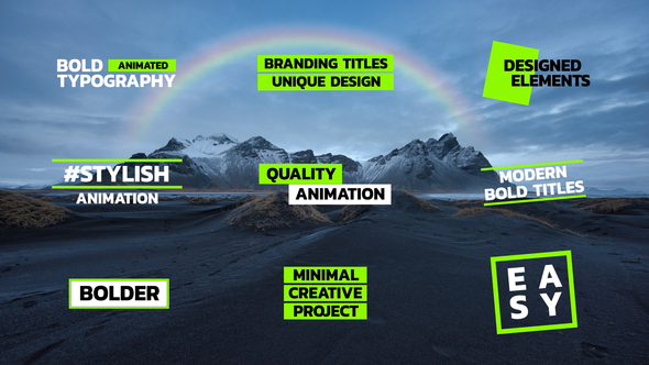 Bold Titles | After Effects Titles template preview