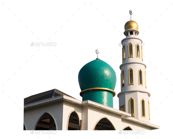 Mosques Dome Isolated on White Background