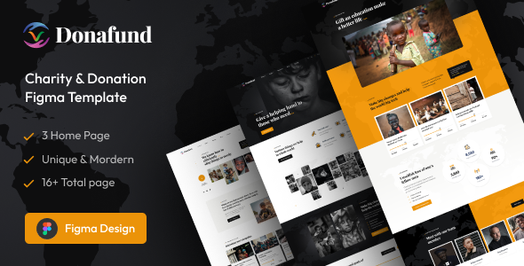 Donafund  - NonProfit Charity Figma Template