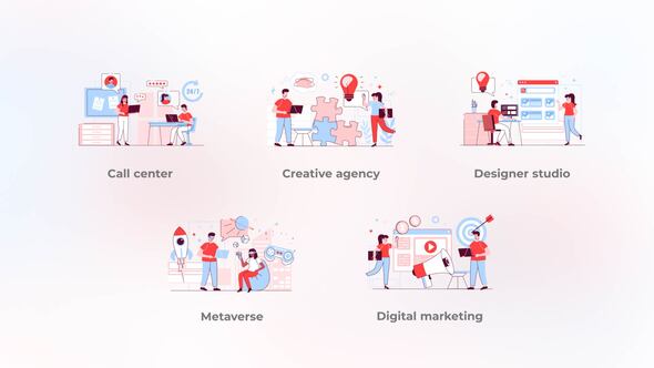 Creative agency - Flat concepts