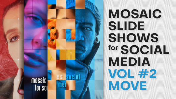 Mosaic Slideshows for Social Media. Vol 2 MOVE Product Promo template preview