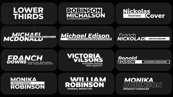 Lower Thirds | After Effects Titles template preview