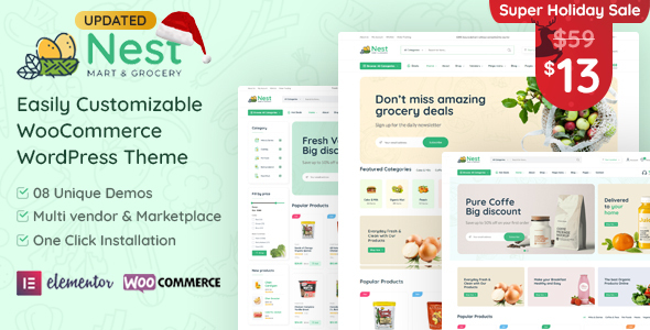 Nest – Grocery Store WooCommerce WordPress Theme