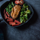 Healthy food ingredient chicken steak and vegetables in a pan.  - PhotoDune Item for Sale