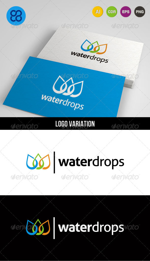 Waterdrops - Nature Logo Templates