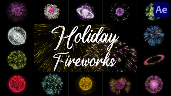 Holiday Fireworks for After Effects