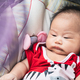 Portrait Asian baby boy is sleepy, toddler is reclining in car seat. - PhotoDune Item for Sale