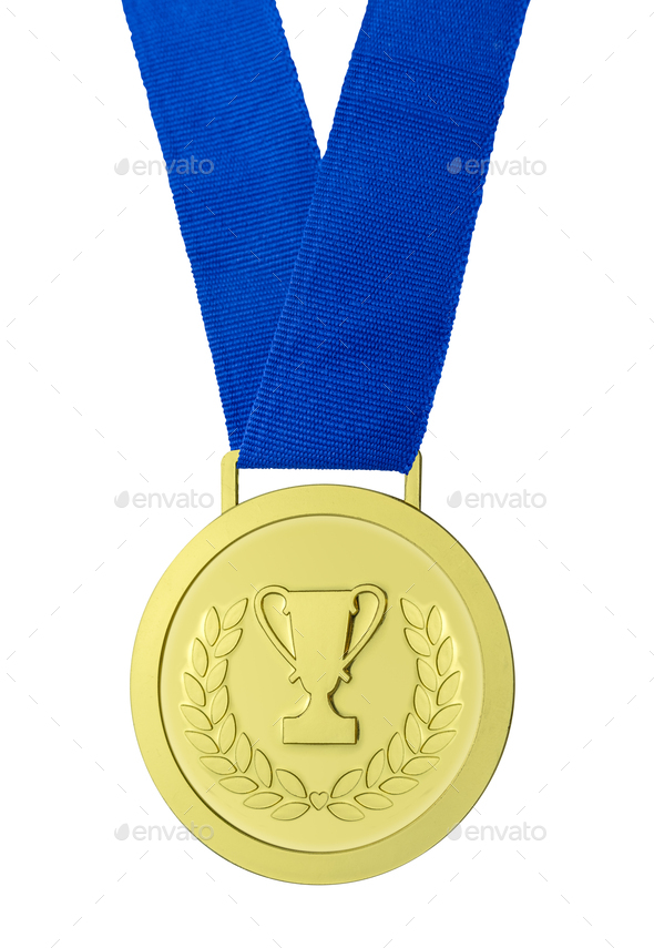Isolated Gold Medal - Stock Photo - Images