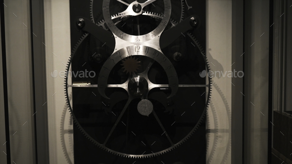 Close-up of Nautical clock in the Science Museum, a major museum on Exhibition Road in South
